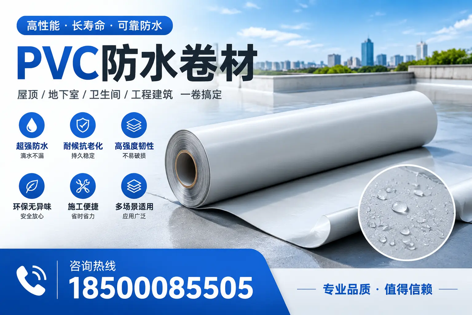 PVC防水卷材的防水效果评测，适合海北的科学依据
